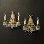 French Pair Of Gilded Bronze Wall Lights