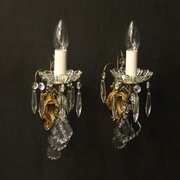 French Pair Of Gilded Single Arm Wall Lights