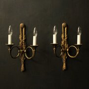 French Pair Of Maison Baguès Antique Wall Lights