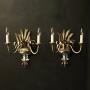 French Pair Silver Gilt Maison Bagues Wall Lights