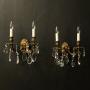 French Pair Twin Arm Antique Wall Lights