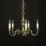 French Repolished Brass 5 Light Chandelier