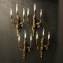 French Set Of 4 Gilded Antique Wall Lights
