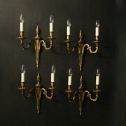 French Set Of 4 Gilded Antique Wall Lights
