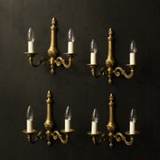 French Set Of 4 Gilded Brass Wall Lights