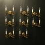 French Set Of 8 Gilded Antique Wall Lights