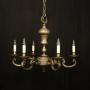 French Silver Gilded 6 Light Antique Chandelier
