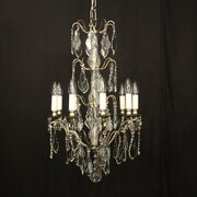 French Silver Gilded Antique Chandelier