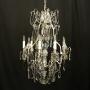 French Silver Gilded H. Vian Antique Chandelier