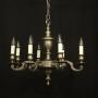 French Silver Plated 8 Light Chandelier