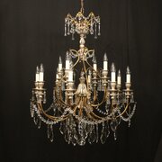 Italian Florentine 12 Light Polychrome Chandelier