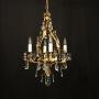 Italian Florentine 4 Light Leaf Chandelier