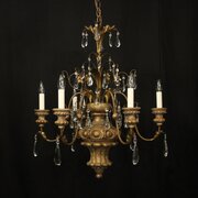 Italian Florentine 6 Light Antique Chandelier