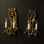 Italian Giltwood Twin Arm Antique Wall Lights