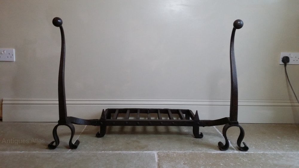 Antiques Atlas Early Simple Fire Grate Andirons