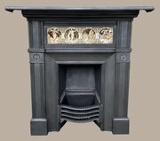 Iron Victorian Fireplace With Moyr Smith Tiles
