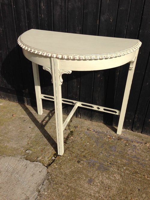 Semi Circle Console Table Chelsea Glass Half Painted Mahogany Half Round Console Table C