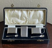 Art Deco Solid Silver Cruet Set