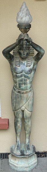 Art Deco Style Egyptian Pharaoh Standing Lamp