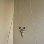 Art Nouveau Brass Rise and Fall Ceiling Light