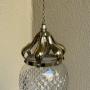 Art Nouveau Brass & Cut Glass Lighting Pendant