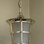 Arts & Crafts Brass Hall Lantern Registered Design