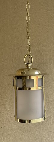 Arts & Crafts Brass Hall Lantern