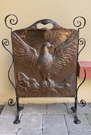 Arts & Crafts Copper Fire Screen
