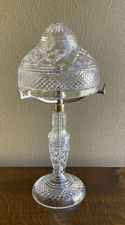 Beautiful Cut Glass Crystal Mushroom Lamp