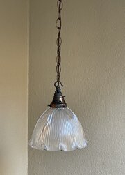 Edwardian Holophane Light Pendant (9 Inch)