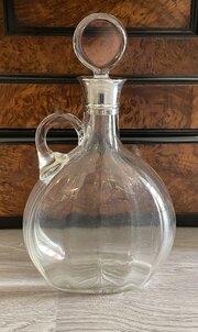 Edwardian Silver Mounted Claret Jug Decanter