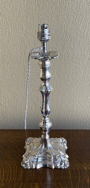 Edwardian Silver Plated Table Lamp