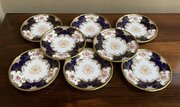 Eight Victorian Batwing Coalport Cake Plates