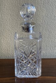Elizabeth II Silver Mounted Cut Glass Decanter 