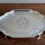 George III Bright Cut Silver Teapot Stand 