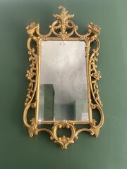 Giltwood Chippendale Style Wall Mirror 