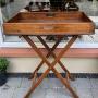 Good Victorian Oak Butlers Tray On Stand
