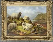 Highland Sheep Oil Painting By William H Watson