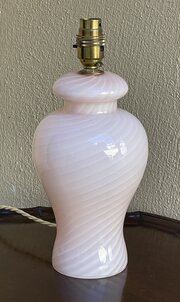  Italian Murano Table Lamp Wrythern Pattern