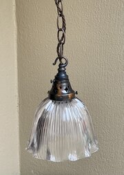  Large Edwardian Holophane Light Original Gallery