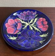 Moorcroft Anemone Plate/Charger Cobalt Blue