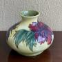 Moorcroft Squat Vase Hibiscus Pattern on Yellow