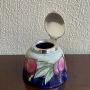 Moorcroft Wisteria Pattern Inkwell with Silver Lid