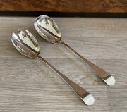 Pair Of George V Silver Salad Servers, Chester
