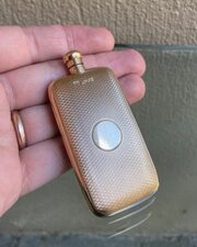 Rare 9ct Gold Scent Bottle Flask
