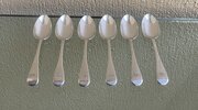 Set Of Six Victorian Silver Teaspoons, London 1852