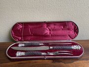 Victorian Silver Mounted Carving Set, Benetfink