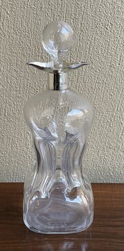 Victorian Silver Mounted Glug Glug Decanter