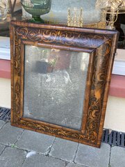 William & Mary Marquetry Inlaid Cushion Mirror