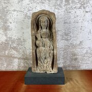 19th Century Sculpture Romanesque Madonna 